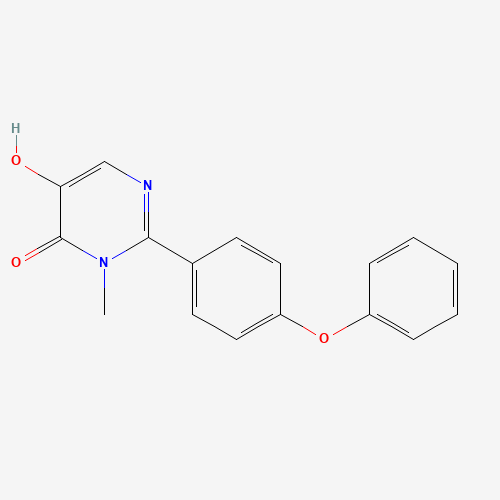 5-hydroxy-3-methyl-2-(4-phenoxyphenyl)pyrimidin-4-one (CAS: 1333240-01-9) - Chemical Structure and Molecular Formula 