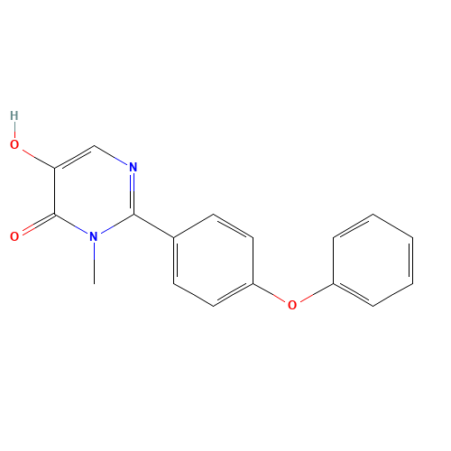 5-hydroxy-3-methyl-2-(4-phenoxyphenyl)pyrimidin-4-one (CAS: 1333240-01-9) - Chemical Structure and Molecular Formula 