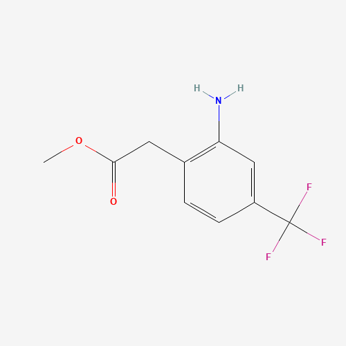 methyl 2-[2-amino-4-(trifluoromethyl)phenyl]acetate (CAS: 13544-08-6) - Chemical Structure and Molecular Formula 