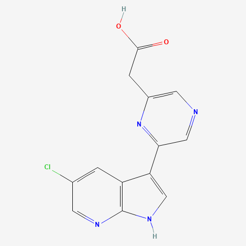 2-[6-(5-chloro-1H-pyrrolo[2,3-b]pyridin-3-yl)pyrazin-2-yl]acetic acid (CAS: 1346172-94-8) - Related Chemical Product