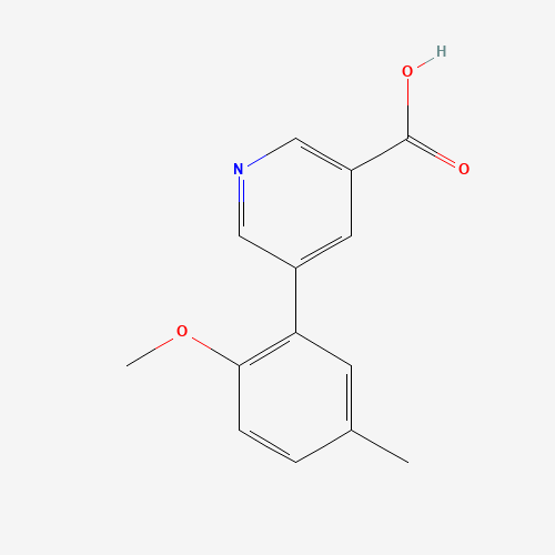 5-(2-methoxy-5-methylphenyl)pyridine-3-carboxylic acid (CAS: 376592-71-1) - Chemical Structure and Molecular Formula 