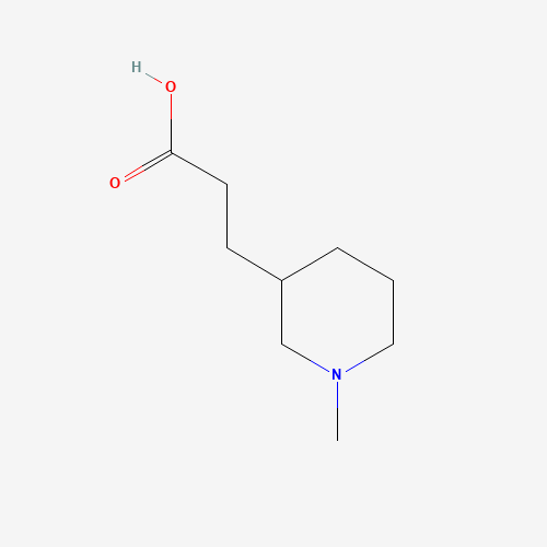 3-(1-methylpiperidin-3-yl)propanoic acid (CAS: 933710-80-6) - Chemical Structure and Molecular Formula 