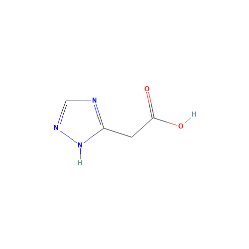 2-(1H-1,2,4-triazol-5-yl)acetic acid (CAS: 155049-60-8) - Chemical Structure and Molecular Formula 