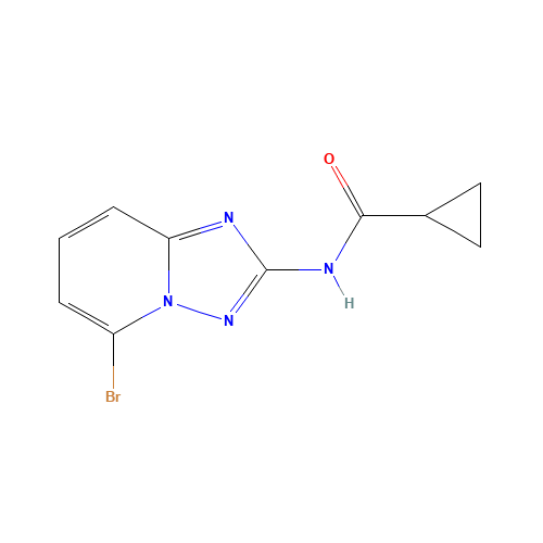 N-(5-bromo-[1,2,4]triazolo[1,5-a]pyridin-2-yl)cyclopropanecarboxamide (CAS: 1142943-96-1) - Chemical Structure and Molecular Formula 
