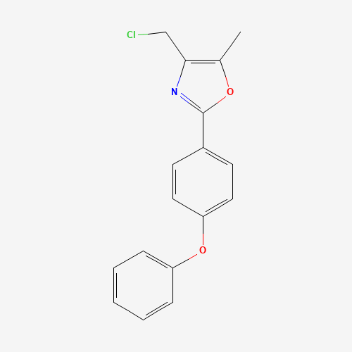 4-(chloromethyl)-5-methyl-2-(4-phenoxyphenyl)-1,3-oxazole (CAS: 874365-57-8) - Chemical Structure and Molecular Formula 