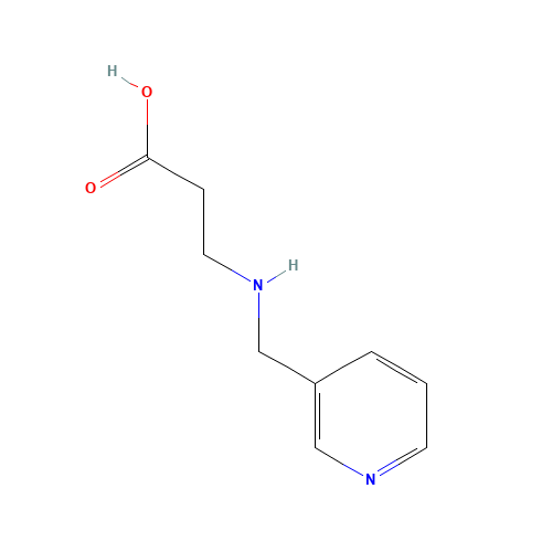 3-(pyridin-3-ylmethylamino)propanoic acid (CAS: 99362-31-9) - Chemical Structure and Molecular Formula 