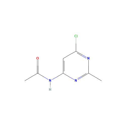 N-(6-chloro-2-methylpyrimidin-4-yl)acetamide (CAS: 7253-63-6) - Chemical Structure and Molecular Formula 