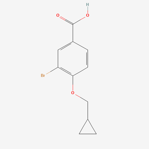 3-bromo-4-(cyclopropylmethoxy)benzoic acid (CAS: 1343994-39-7) - Chemical Structure and Molecular Formula 