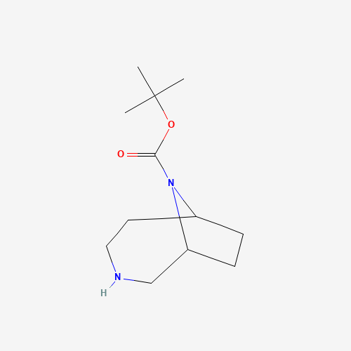 tert-butyl 4,9-diazabicyclo[4.2.1]nonane-9-carboxylate (CAS: 1251015-63-0) - Chemical Structure and Molecular Formula 