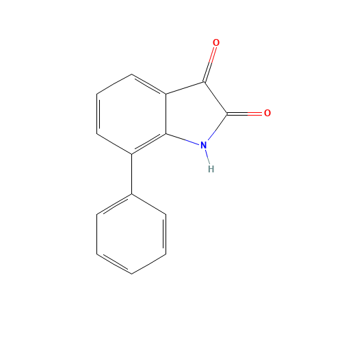 7-phenyl-1H-indole-2,3-dione (CAS: 242792-95-6) - Chemical Structure and Molecular Formula 