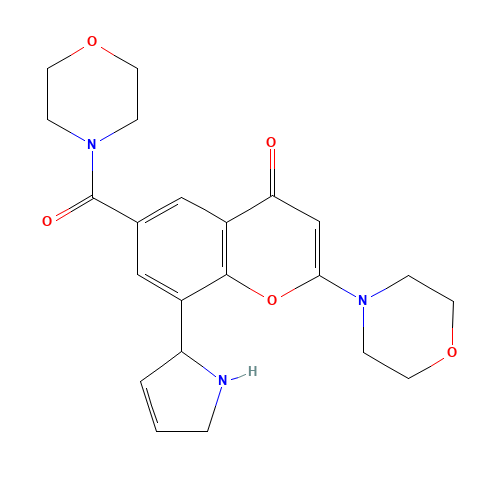 8-(2,5-dihydro-1H-pyrrol-2-yl)-6-(morpholine-4-carbonyl)-2-morpholin-4-ylchromen-4-one (CAS: 1403458-69-4) - Related Chemical Product