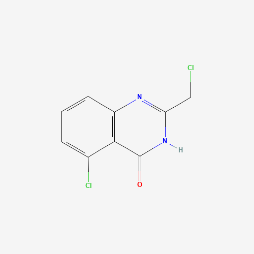 5-chloro-2-(chloromethyl)-1H-quinazolin-4-one (CAS: 1258977-03-5) - Chemical Structure and Molecular Formula 