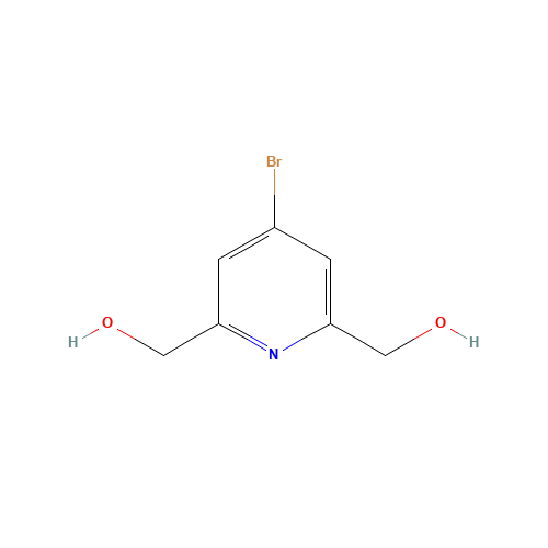 [4-bromo-6-(hydroxymethyl)pyridin-2-yl]methanol (CAS: 120491-88-5) - Chemical Structure and Molecular Formula 