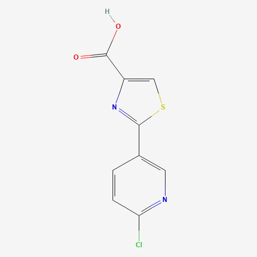 2-(6-chloropyridin-3-yl)-1,3-thiazole-4-carboxylic acid (CAS: 1256836-23-3) - Chemical Structure and Molecular Formula 