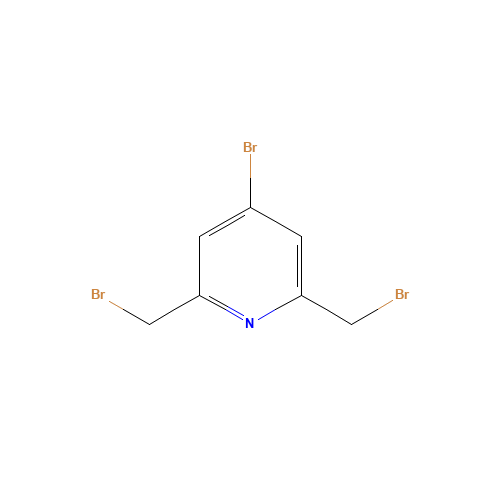 4-bromo-2,6-bis(bromomethyl)pyridine (CAS: 106967-42-4) - Chemical Structure and Molecular Formula 