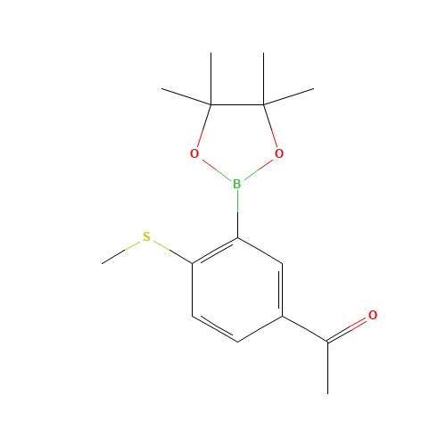 1-[4-methylsulfanyl-3-(4,4,5,5-tetramethyl-1,3,2-dioxaborolan-2-yl)phenyl]ethanone (CAS: 1259443-62-3) - Related Chemical Product