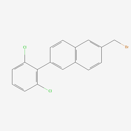 2-(bromomethyl)-6-(2,6-dichlorophenyl)naphthalene (CAS: 623147-34-2) - Chemical Structure and Molecular Formula 