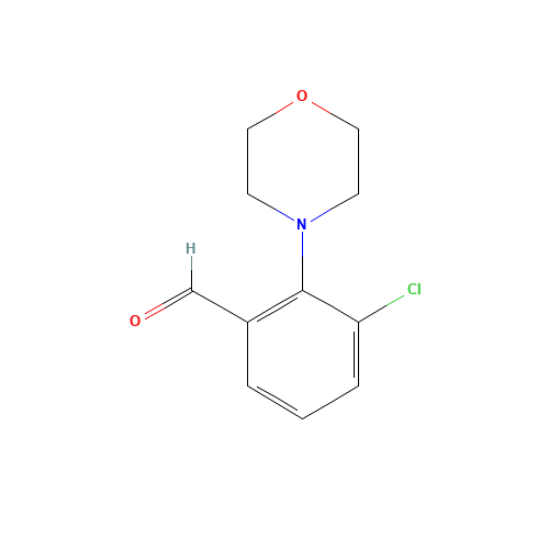 3-chloro-2-morpholin-4-ylbenzaldehyde (CAS: 1446818-89-8) - Chemical Structure and Molecular Formula 