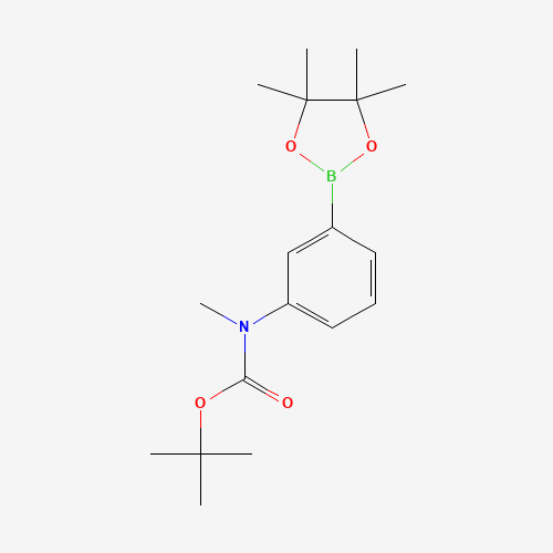 tert-butyl N-methyl-N-[3-(4,4,5,5-tetramethyl-1,3,2-dioxaborolan-2-yl)phenyl]carbamate (CAS: 817618-57-8) - Chemical Structure and Molecular Formula 