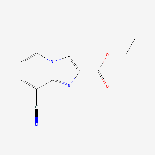 ethyl 8-cyanoimidazo[1,2-a]pyridine-2-carboxylate (CAS: 885275-88-7) - Chemical Structure and Molecular Formula 