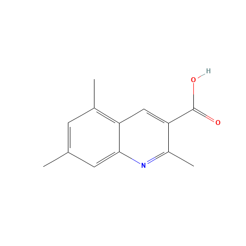 2,5,7-trimethylquinoline-3-carboxylic acid (CAS: 948290-95-7) - Chemical Structure and Molecular Formula 