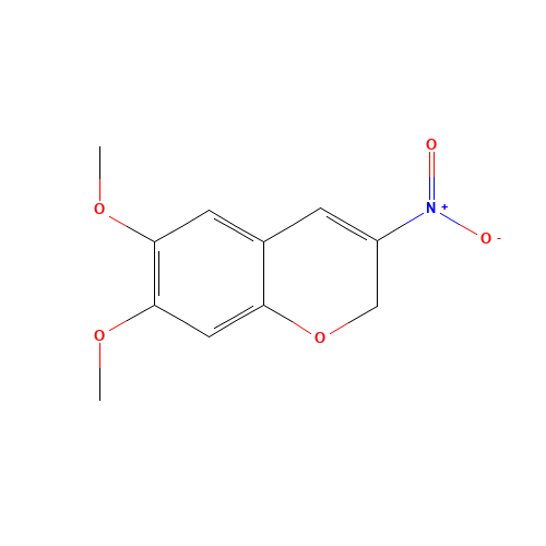 6,7-dimethoxy-3-nitro-2H-chromene (CAS: 129142-21-8) - Chemical Structure and Molecular Formula 