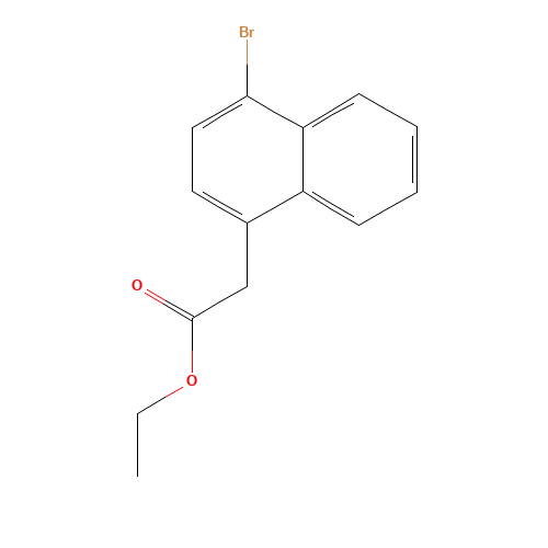 ethyl 2-(4-bromonaphthalen-1-yl)acetate (CAS: 34841-59-3) - Chemical Structure and Molecular Formula 