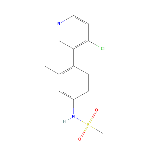 N-[4-(4-chloropyridin-3-yl)-3-methylphenyl]methanesulfonamide (CAS: 1357093-87-8) - Chemical Structure and Molecular Formula 