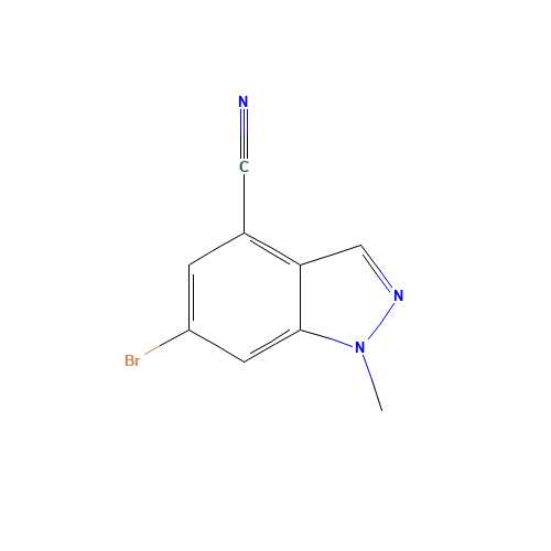 6-bromo-1-methylindazole-4-carbonitrile (CAS: 1245465-10-4) - Chemical Structure and Molecular Formula 