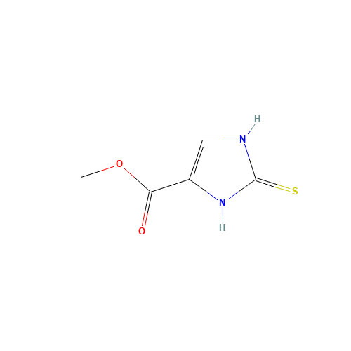 methyl 2-sulfanylidene-1,3-dihydroimidazole-4-carboxylate (CAS: 57332-70-4) - Chemical Structure and Molecular Formula 
