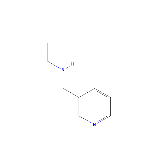 N-(pyridin-3-ylmethyl)ethanamine (CAS: 3000-75-7) - Chemical Structure and Molecular Formula 