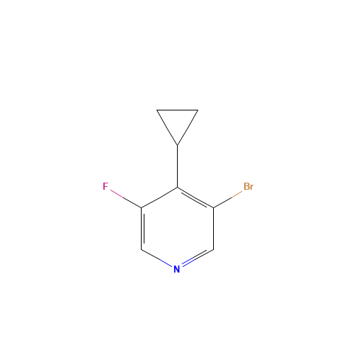 3-bromo-4-cyclopropyl-5-fluoropyridine (CAS: 1404367-12-9) - Chemical Structure and Molecular Formula 
