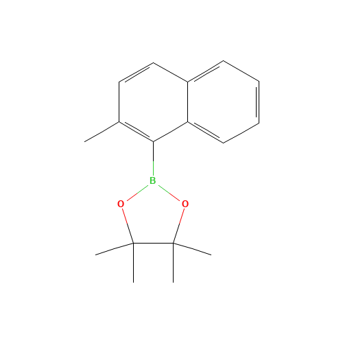 4,4,5,5-tetramethyl-2-(2-methylnaphthalen-1-yl)-1,3,2-dioxaborolane (CAS: 312303-48-3) - Chemical Structure and Molecular Formula 