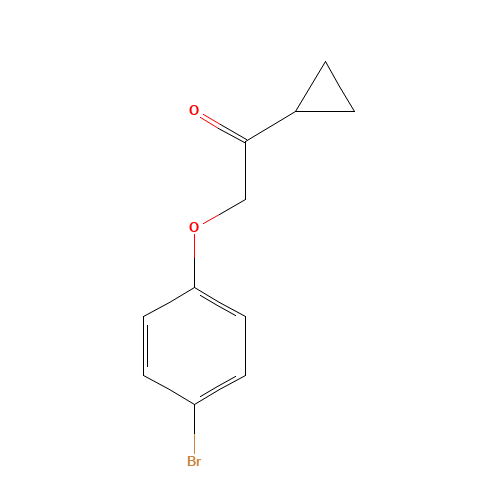 2-(4-bromophenoxy)-1-cyclopropylethanone (CAS: 1340596-78-2) - Chemical Structure and Molecular Formula 