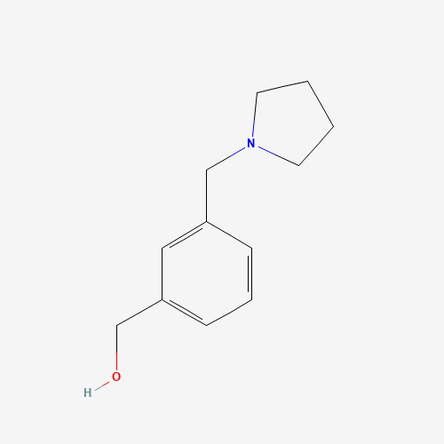 [3-(pyrrolidin-1-ylmethyl)phenyl]methanol (CAS: 91271-59-9) - Chemical Structure and Molecular Formula 