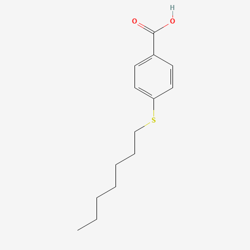 4-heptylsulfanylbenzoic acid (CAS: 32910-58-0) - Chemical Structure and Molecular Formula 