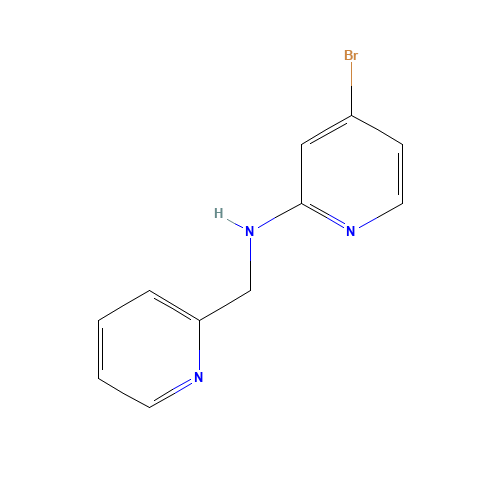 4-bromo-N-(pyridin-2-ylmethyl)pyridin-2-amine (CAS: 1610521-26-0) - Chemical Structure and Molecular Formula 