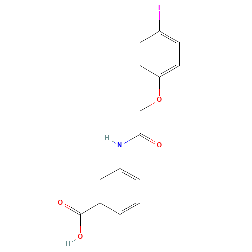 3-[[2-(4-iodophenoxy)acetyl]amino]benzoic acid (CAS: 649773-75-1) - Related Chemical Product