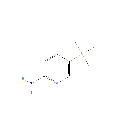 5-trimethylsilylpyridin-2-amine (CAS: 1282032-94-3) - Chemical Structure and Molecular Formula 