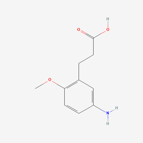 3-(5-amino-2-methoxyphenyl)propanoic acid (CAS: 69447-76-3) - Chemical Structure and Molecular Formula 