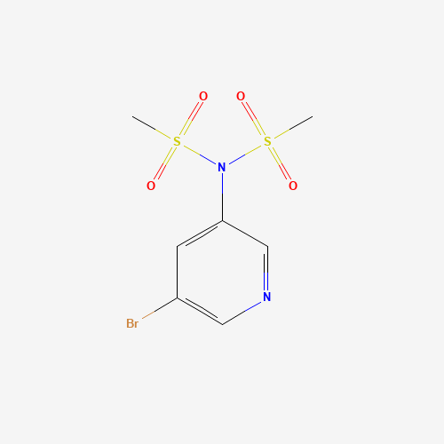 N-(5-bromopyridin-3-yl)-N-methylsulfonylmethanesulfonamide (CAS: 1217273-00-1) - Chemical Structure and Molecular Formula 