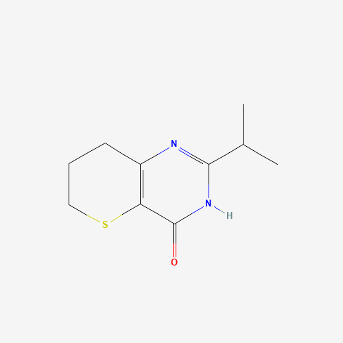 2-propan-2-yl-1,6,7,8-tetrahydrothiopyrano[3,2-d]pyrimidin-4-one (CAS: 117299-68-0) - Chemical Structure and Molecular Formula 