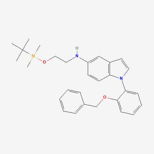 N-[2-[tert-butyl(dimethyl)silyl]oxyethyl]-1-(2-phenylmethoxyphenyl)indol-5-amine (CAS: 1610800-86-6) - Related Chemical Product