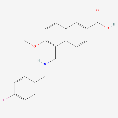 5-[[(4-fluorophenyl)methylamino]methyl]-6-methoxynaphthalene-2-carboxylic acid (CAS: 713515-72-1) - Related Chemical Product