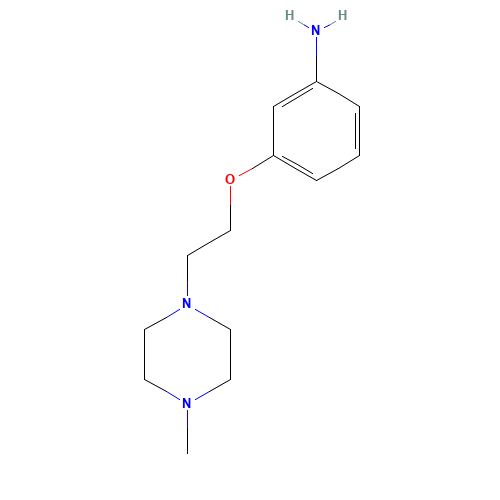 3-[2-(4-methylpiperazin-1-yl)ethoxy]aniline (CAS: 890652-00-3) - Chemical Structure and Molecular Formula 