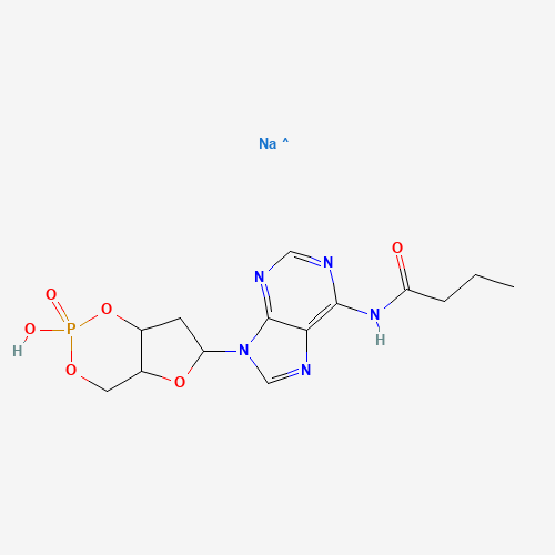 N-[9-(2-hydroxy-2-oxo-4a,6,7,7a-tetrahydro-4H-furo[3,2-d][1,3,2]dioxaphosphinin-6-yl)purin-6-yl]butanamide;sodium (CAS: 108347-96-2) - Related Chemical Product