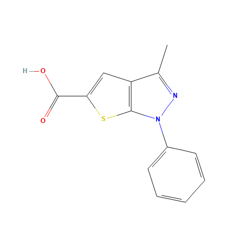 3-methyl-1-phenylthieno[2,3-c]pyrazole-5-carboxylic acid (CAS: 24086-27-9) - Related Chemical Product