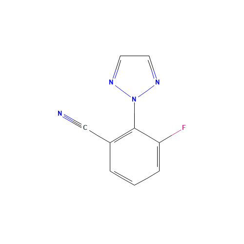 3-fluoro-2-(triazol-2-yl)benzonitrile (CAS: 1293285-08-1) - Chemical Structure and Molecular Formula 