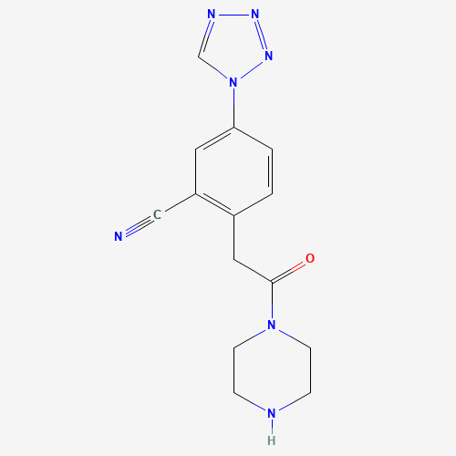 2-(2-oxo-2-piperazin-1-ylethyl)-5-(tetrazol-1-yl)benzonitrile (CAS: 1374573-66-6) - Related Chemical Product