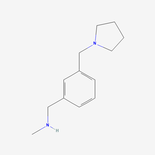 N-methyl-1-[3-(pyrrolidin-1-ylmethyl)phenyl]methanamine (CAS: 884507-46-4) - Chemical Structure and Molecular Formula 